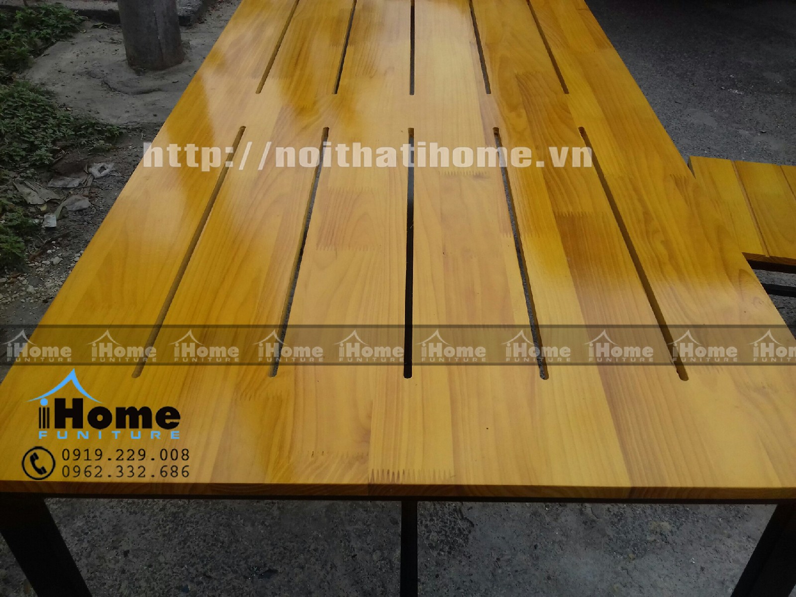 bàn ghế gỗ thông hải phòng